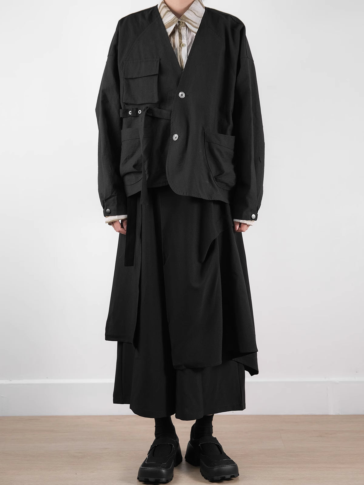 Deconstructed Drape Trouser Skirt