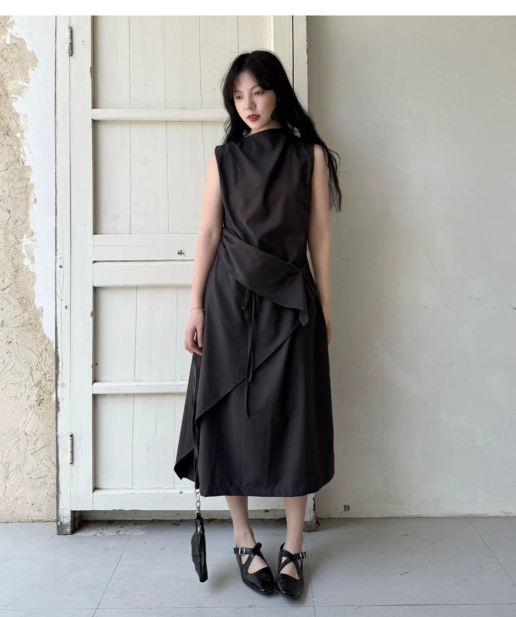 Foldline Wrap Dress
