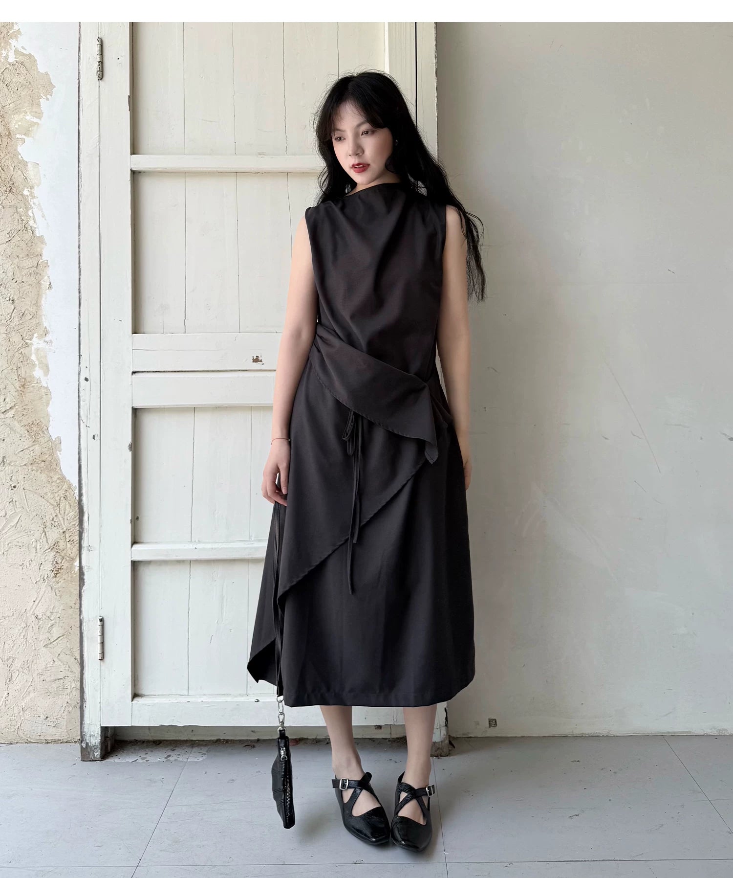 Foldline Wrap Dress