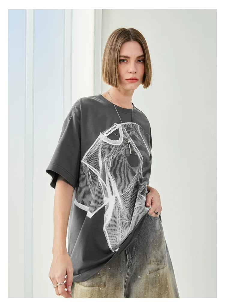 Trompe L’Oeil Print Tee