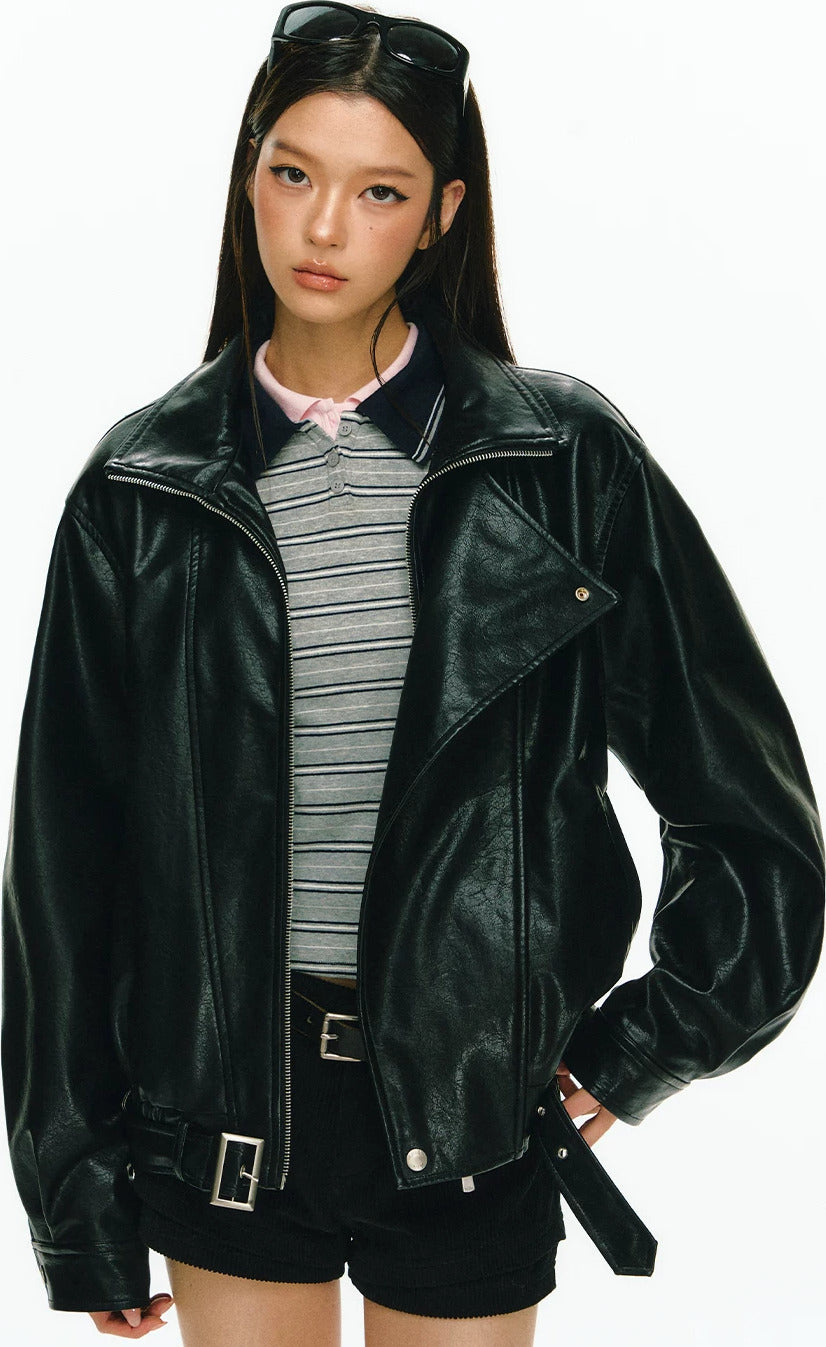 Model Off-Duty Biker Jacket