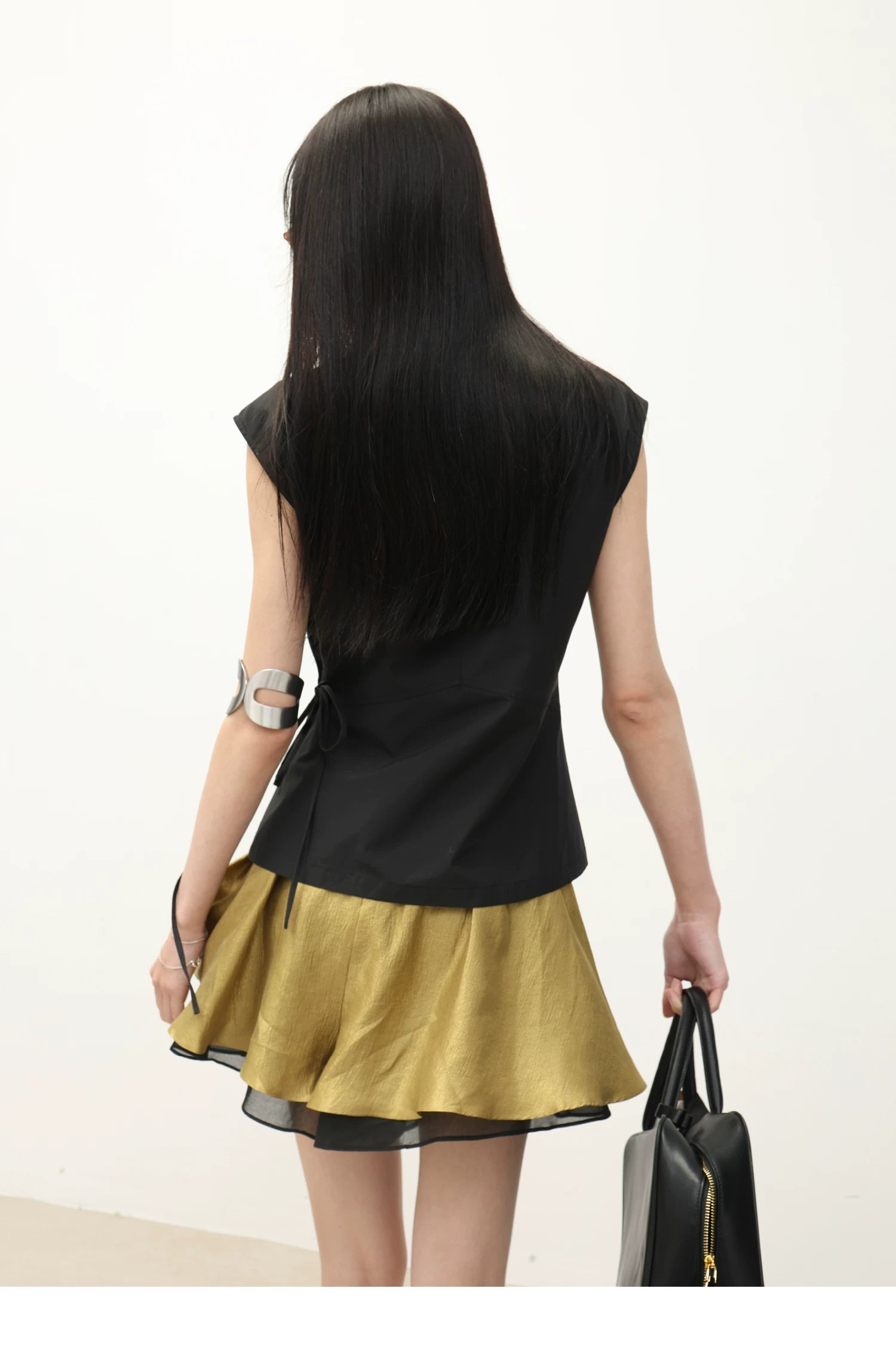 Asymmetric Wrap Sleeveless Top