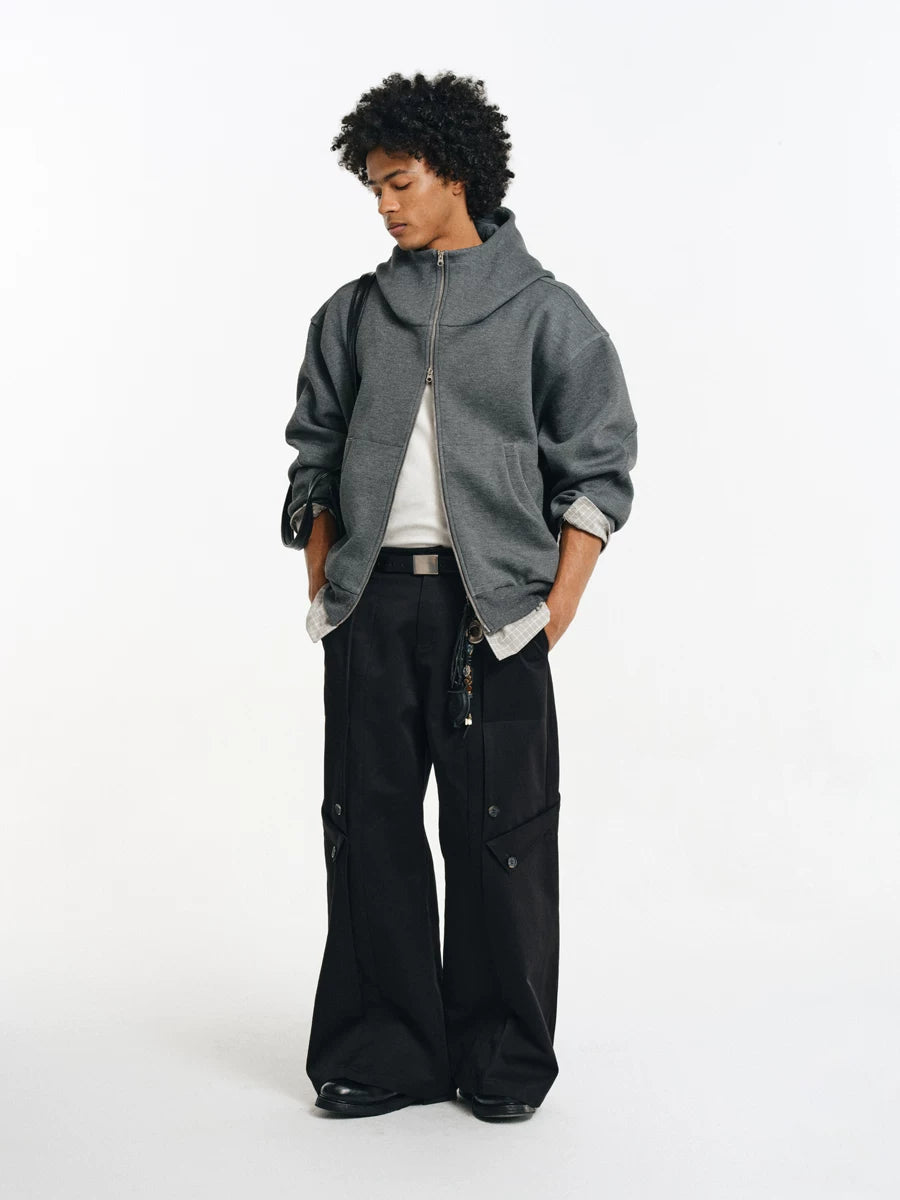 Detachable Plaid Layer Hoodie