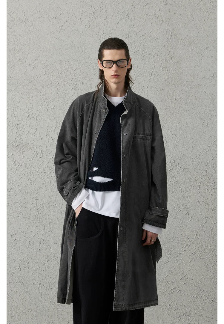 Mineral Wash Reversible Coat Jacket