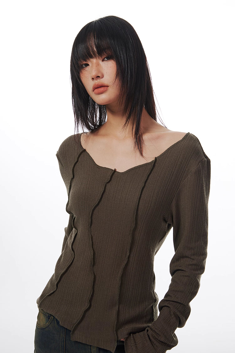 Ribbed Long Sleeve Top