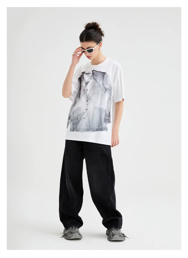 Trompe L’Oeil Print Tee