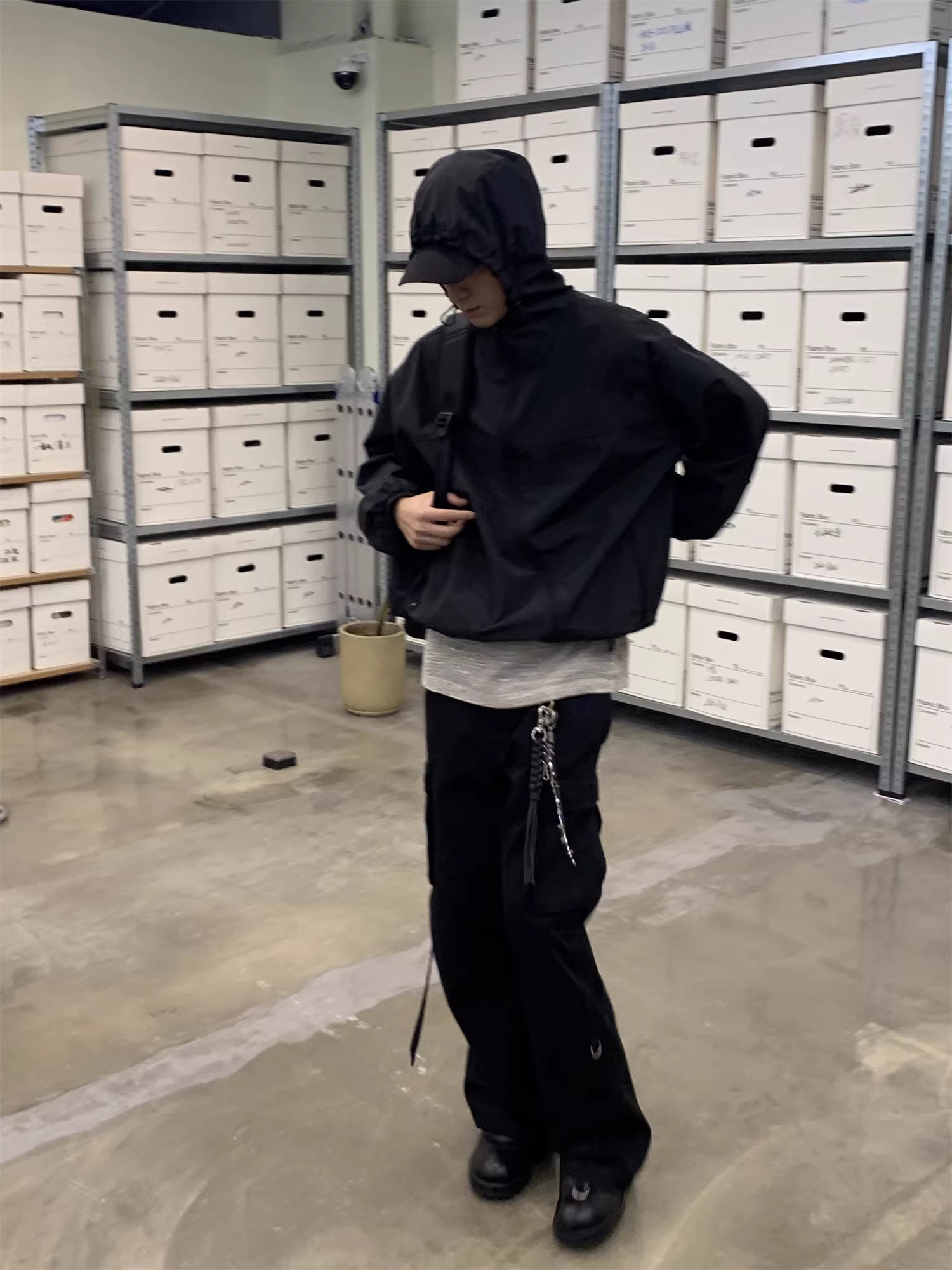 Technical Asymmetric Zip Windbreaker