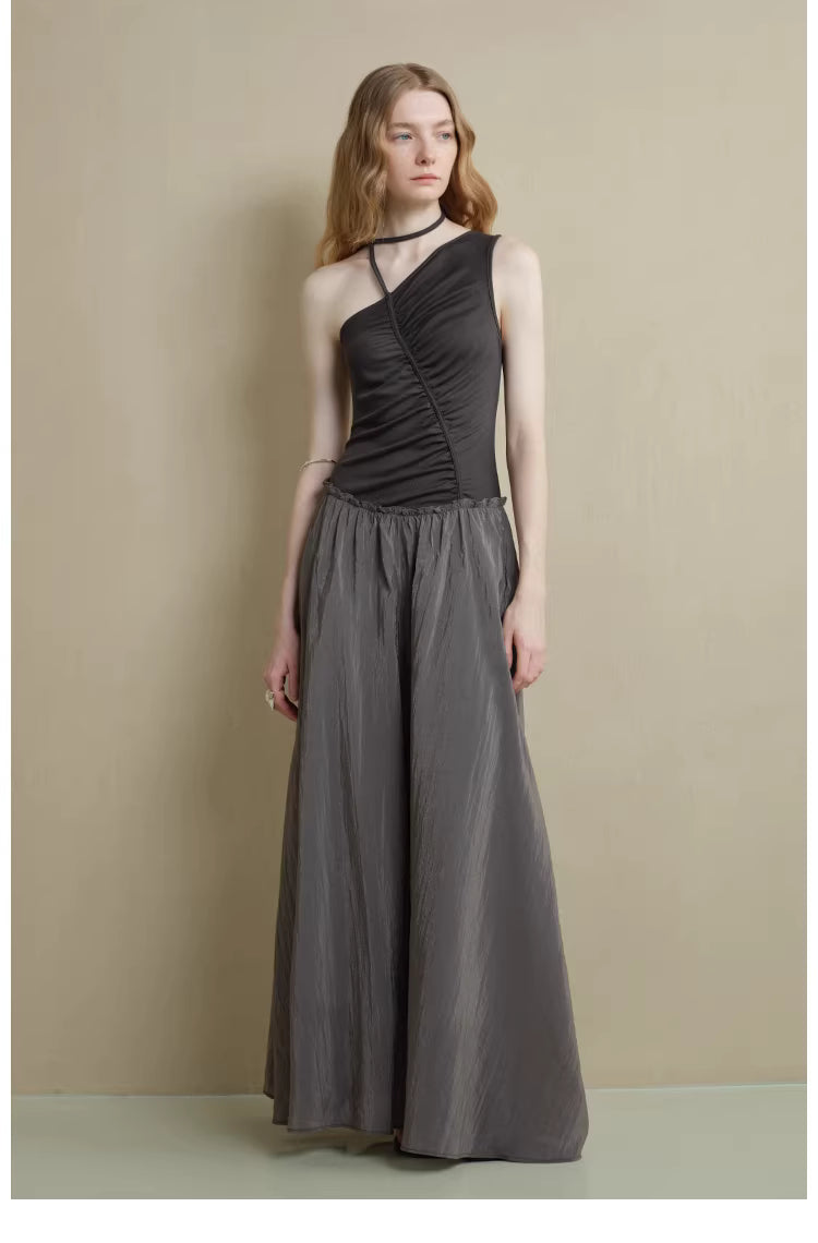 One-Shoulder Ruched Dress