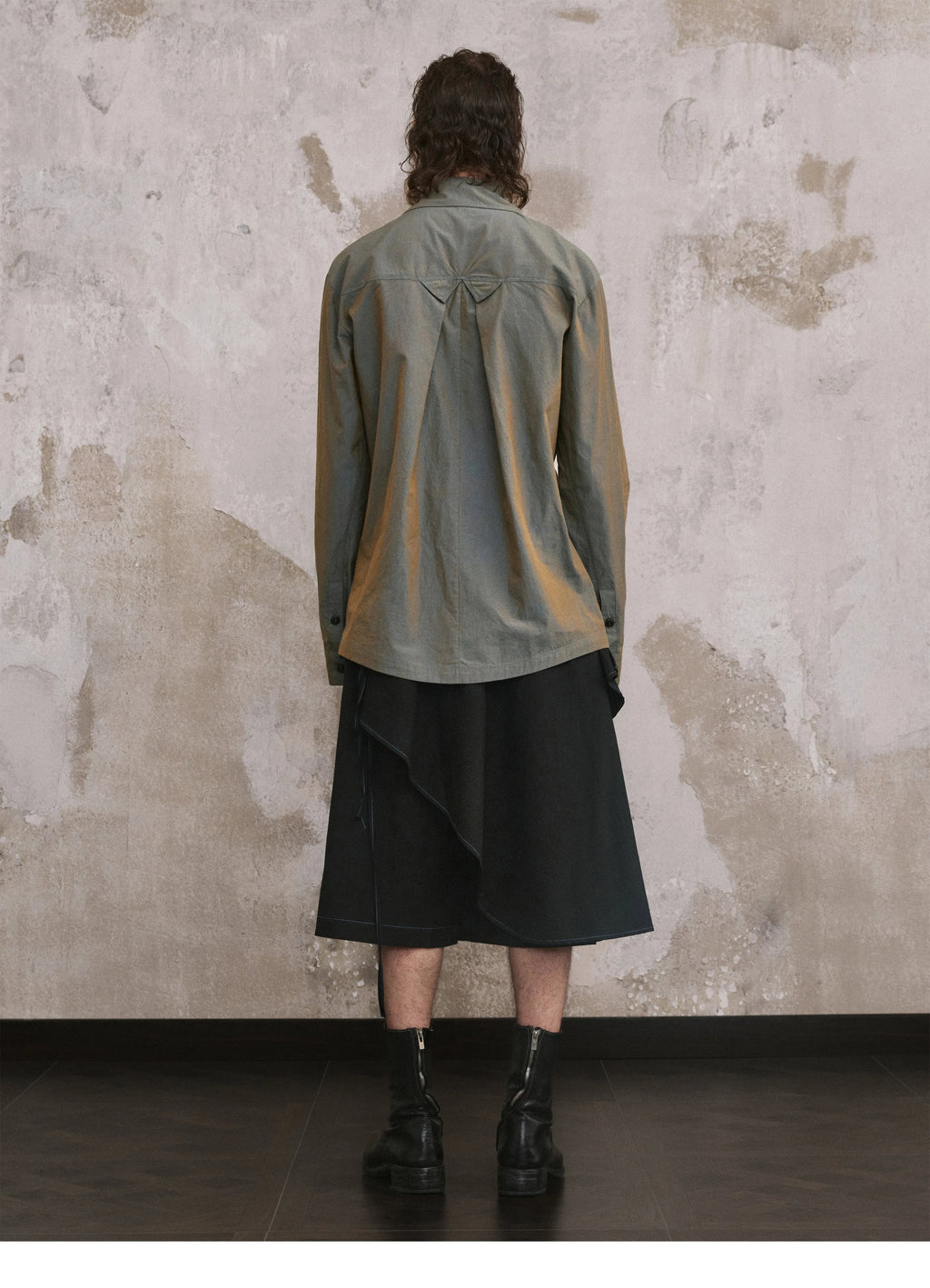Asymmetric Draped Layered Shorts