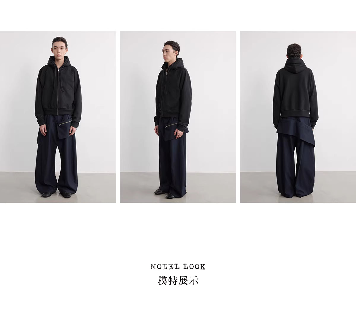 Side-Pocket Utility Pants in Dark Navy