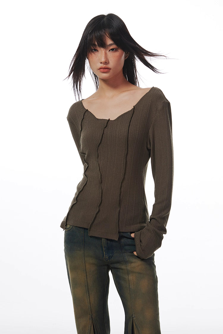 Ribbed Long Sleeve Top