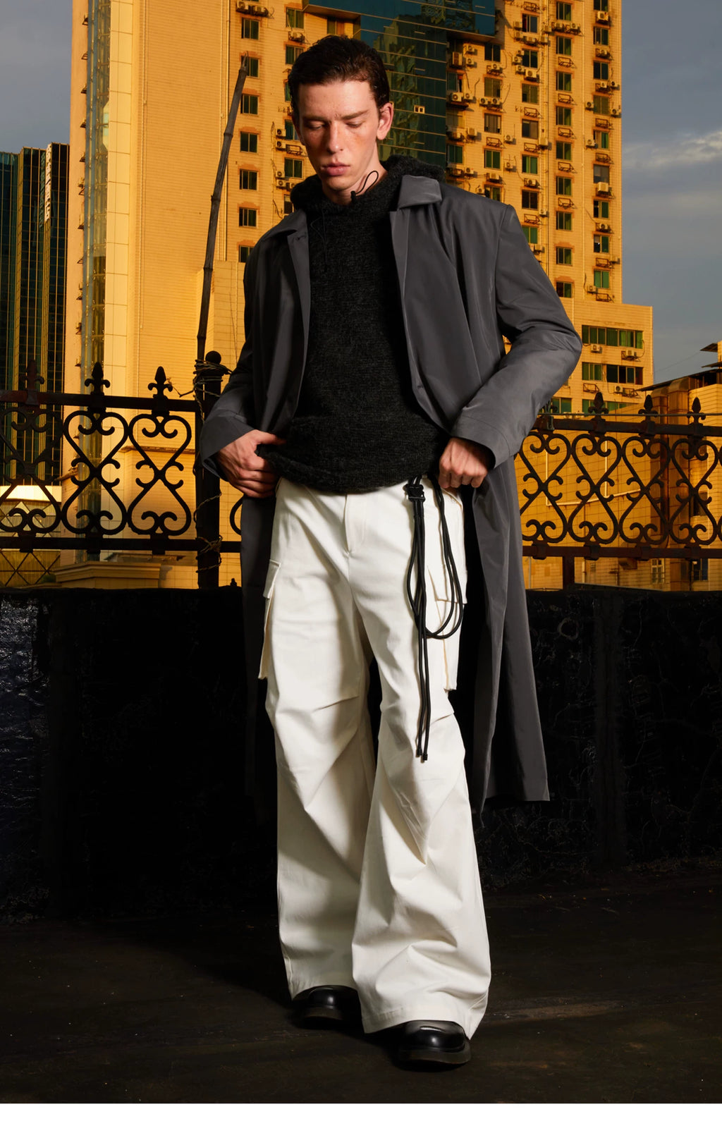 Single-Breasted Longline Mac Coat