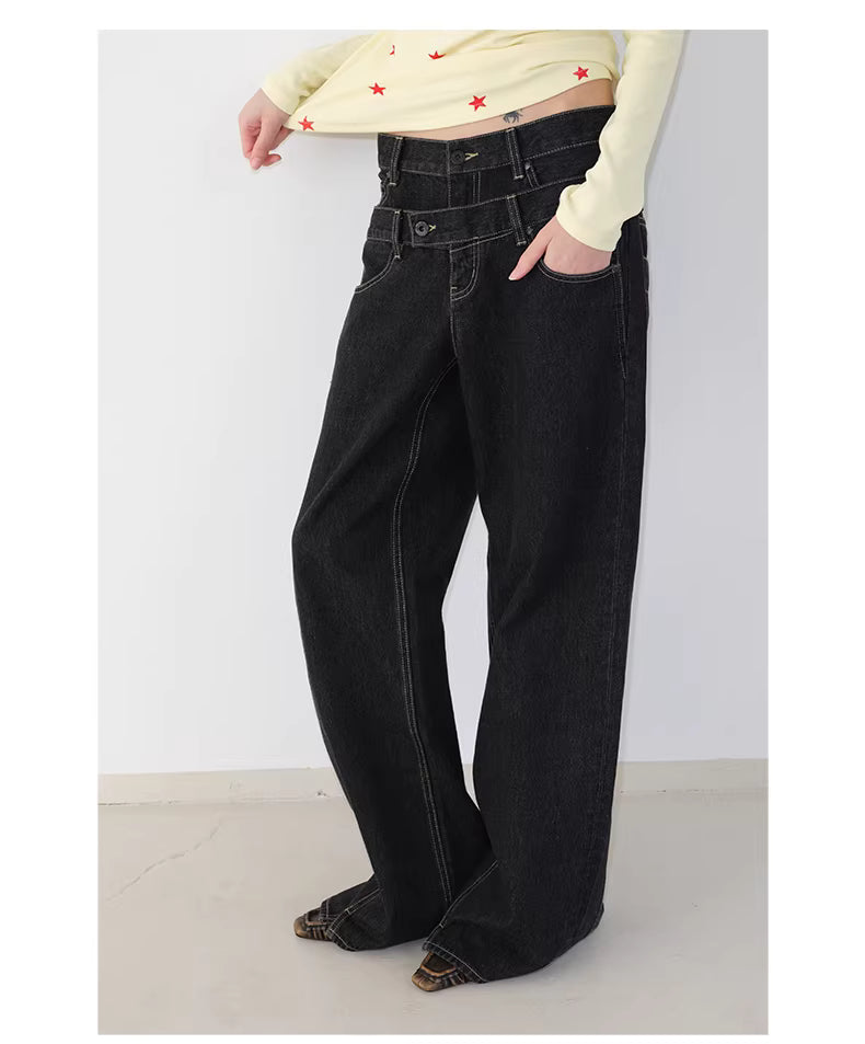 Double Waisted Tapered Jean