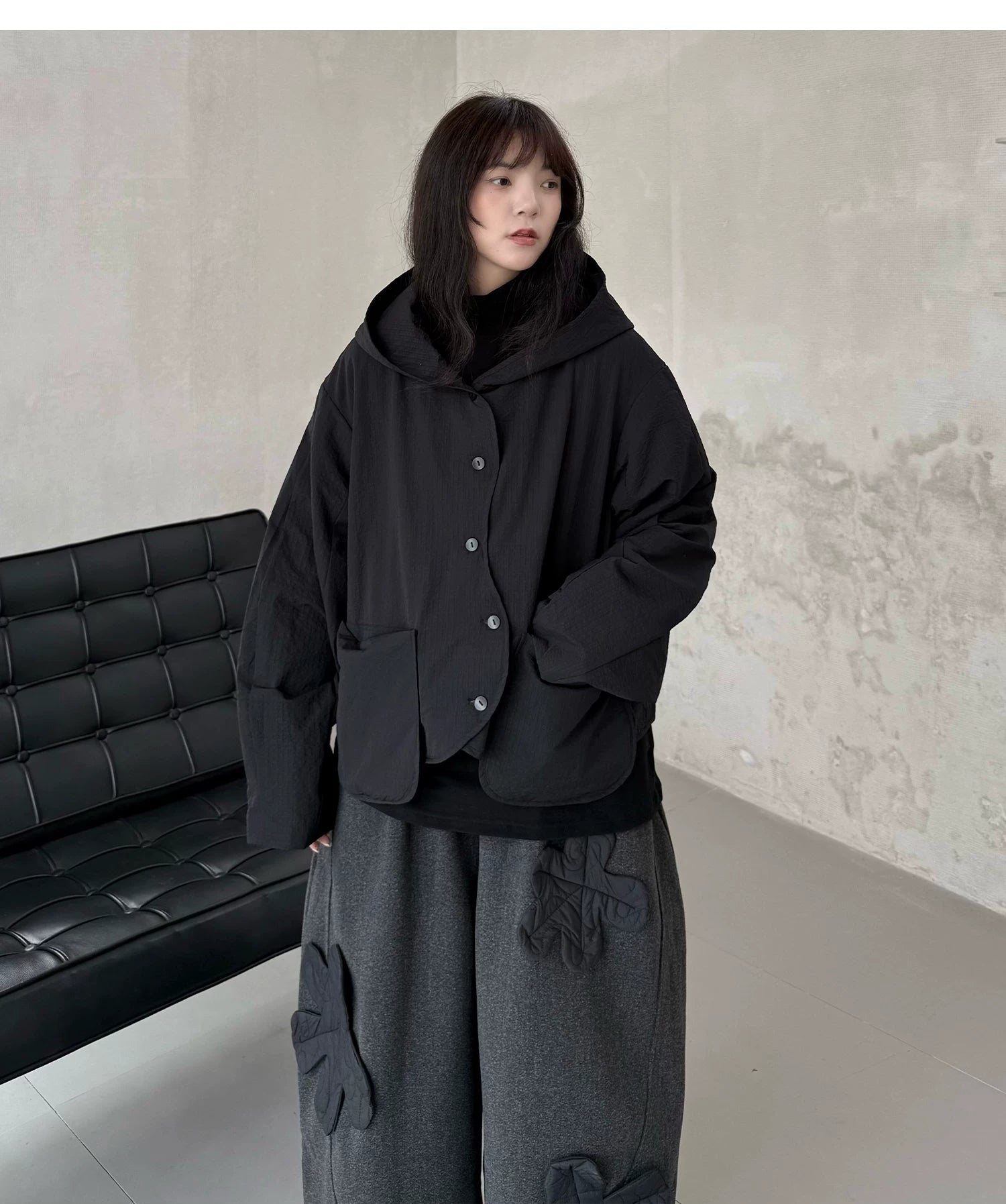 Shadow Hooded Quilted Jacket