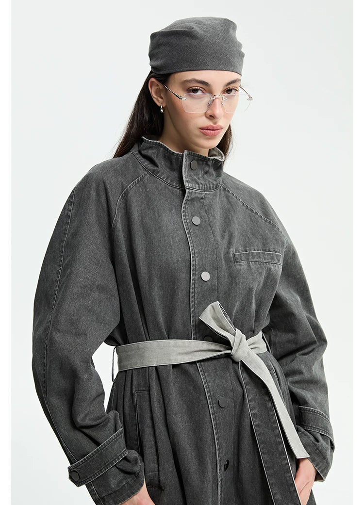 Mineral Wash Reversible Coat Jacket
