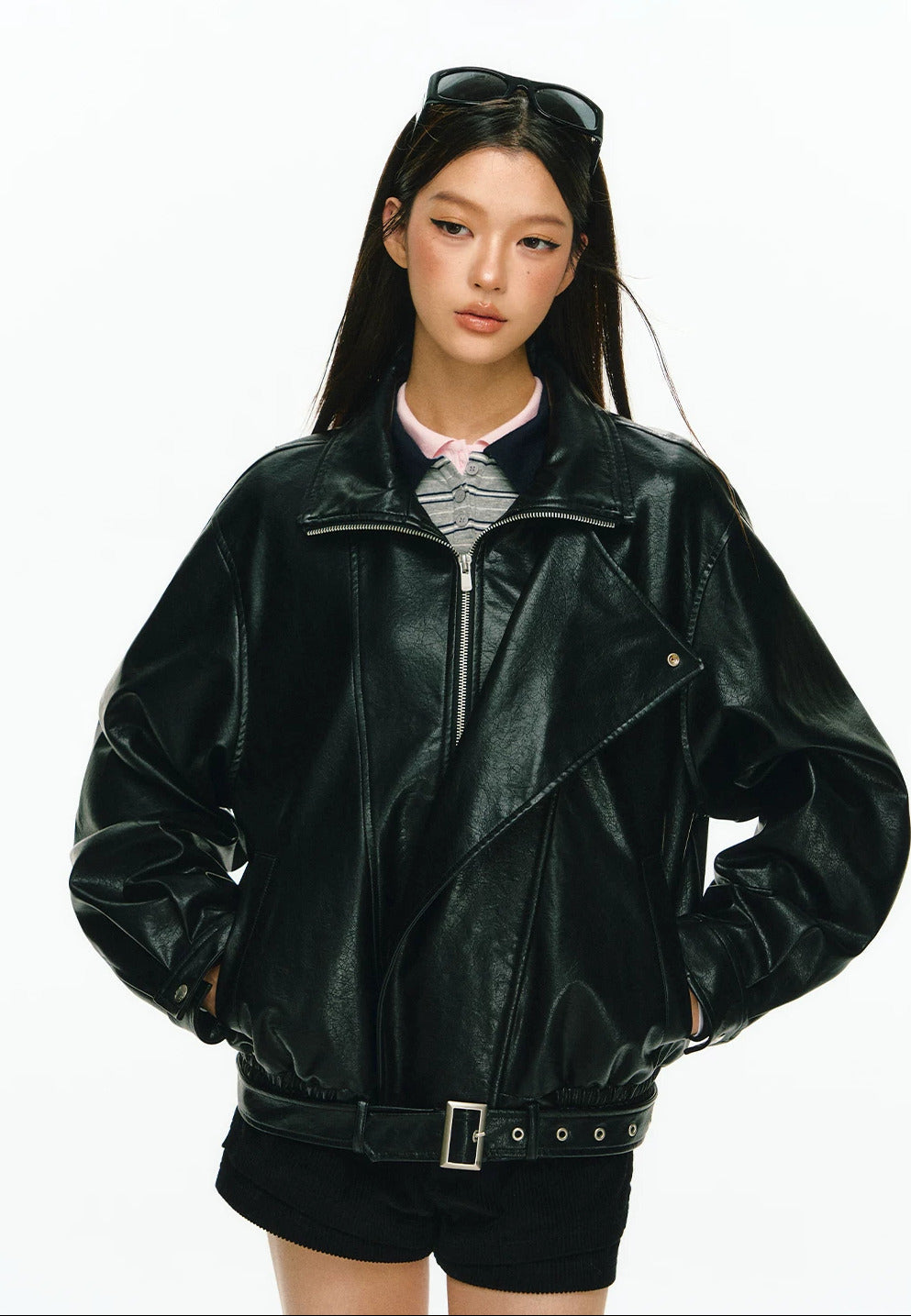Model Off-Duty Biker Jacket