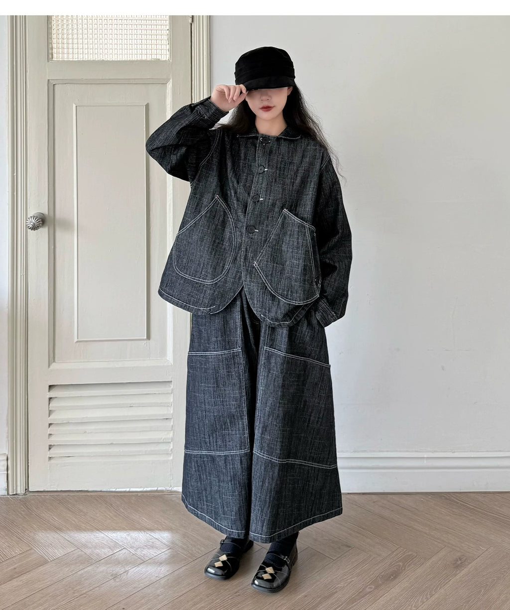 Petal Drift Button-Up Jacket