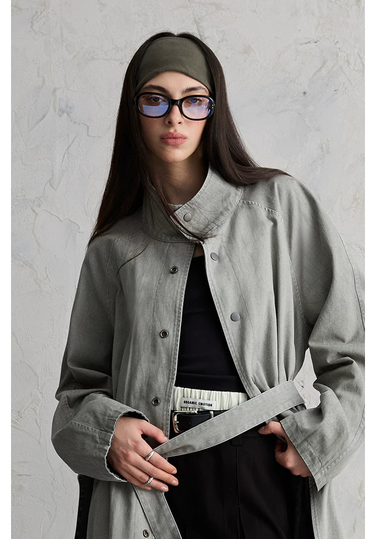 Mineral Wash Reversible Coat Jacket