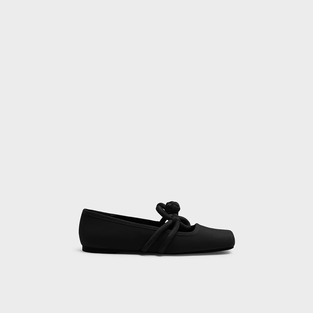 The JIE Knot Ballet Flat in Crimson and Obsidian