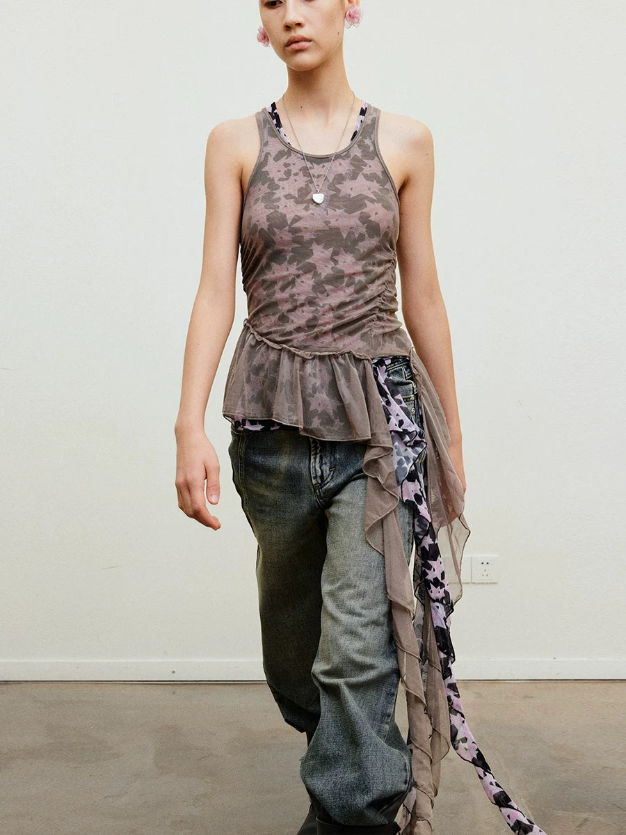 Veilfall Ruffle Tank