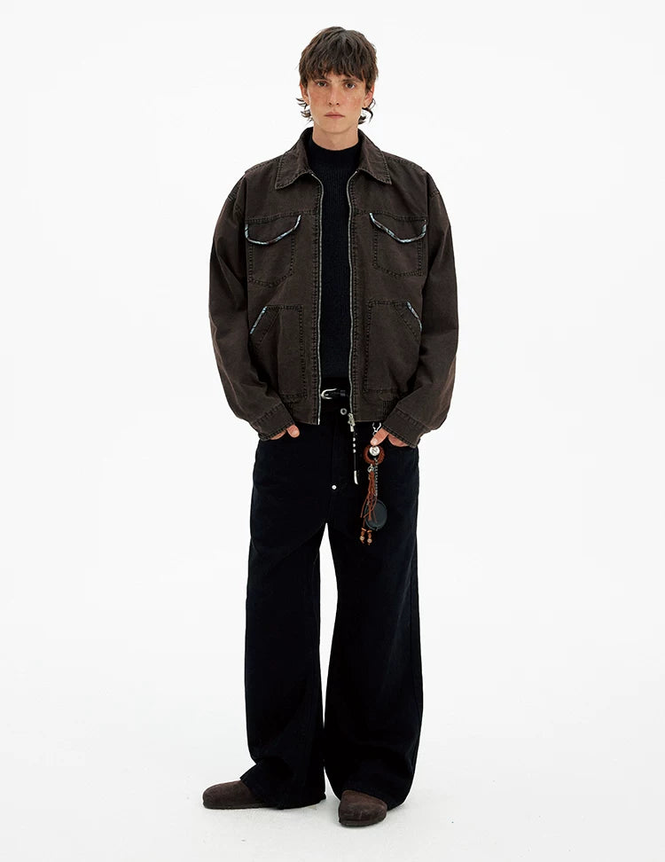 Contrast Trim Workwear Blouson