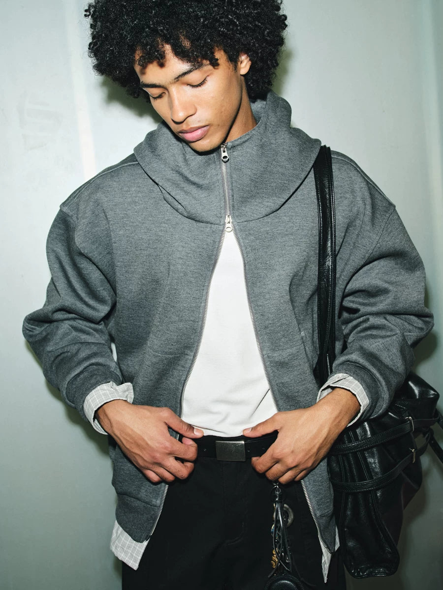 Detachable Plaid Layer Hoodie