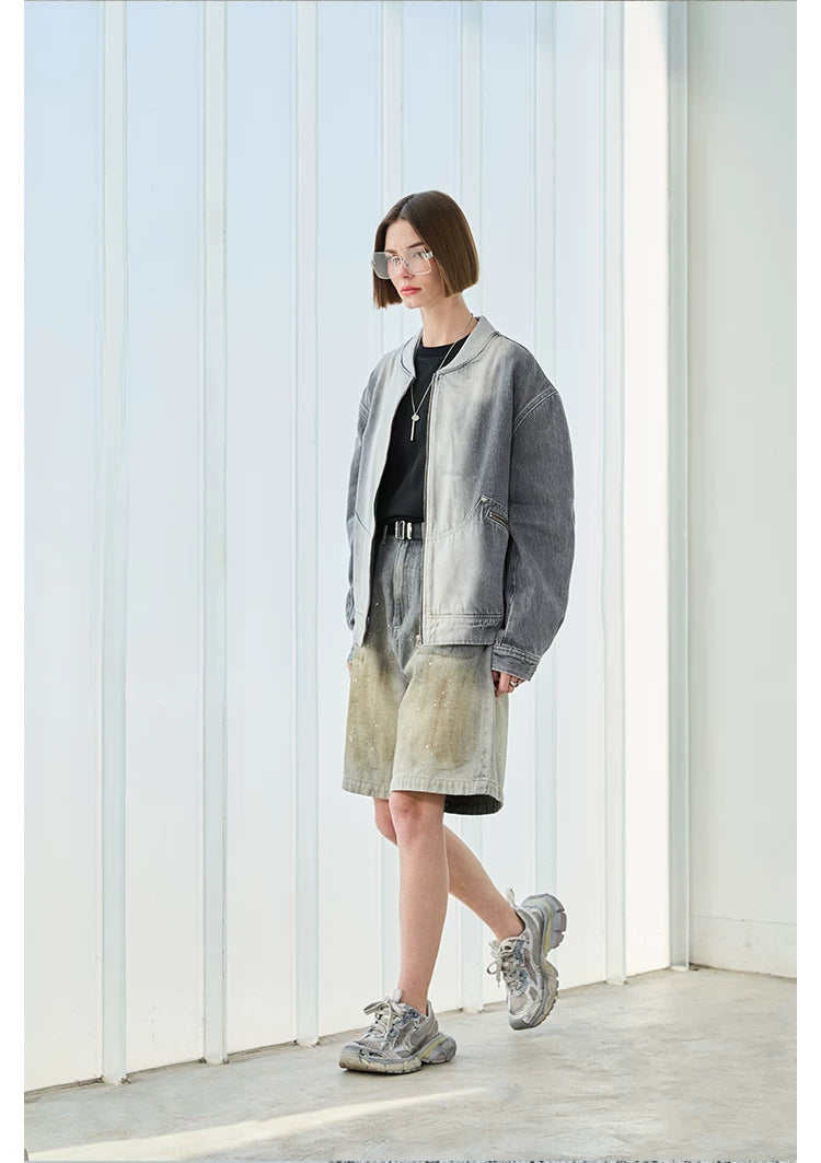 Concrete Gradient Bomber Jacket