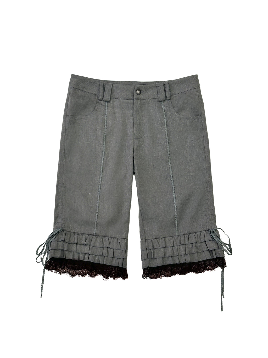 Ruffle Lace Hem Shorts