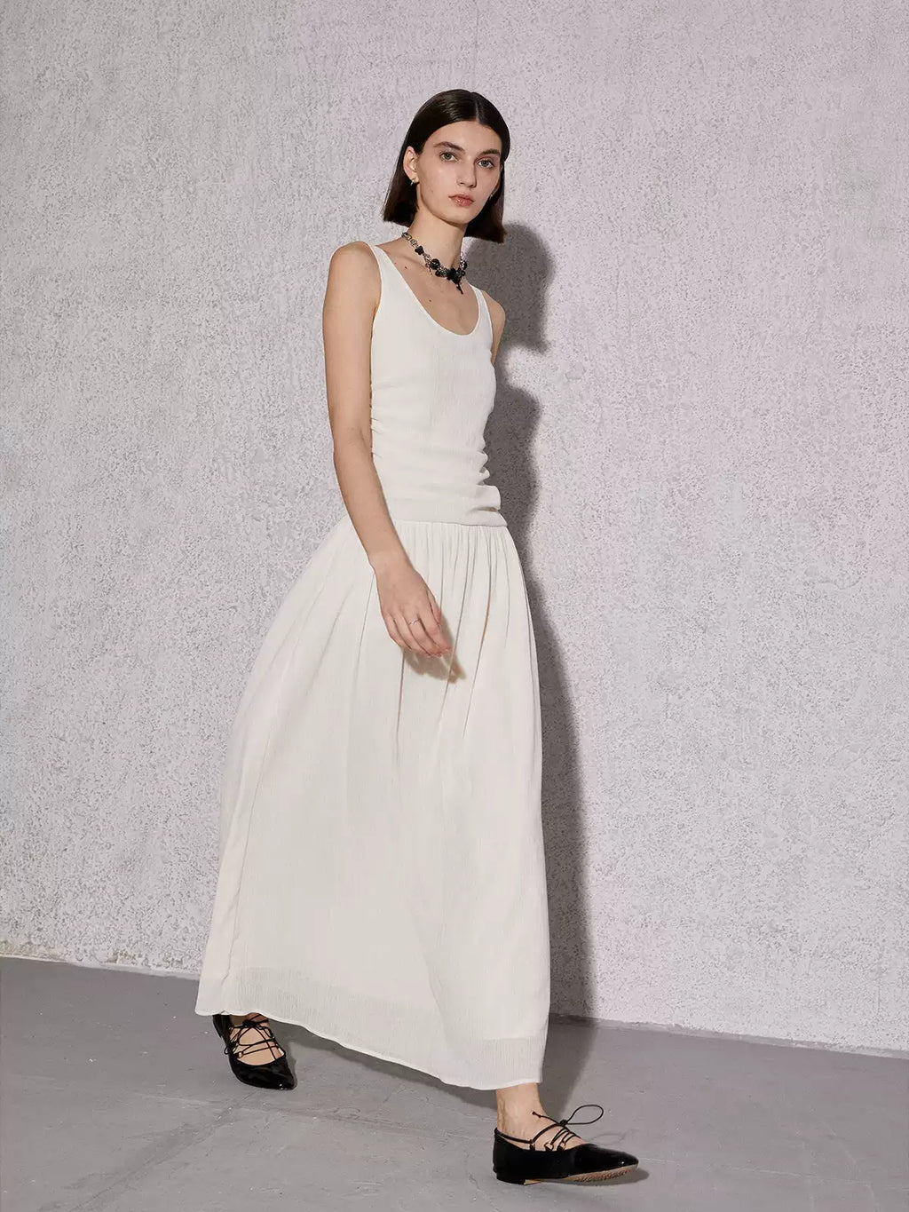 Ruched Bodice Maxi Dress