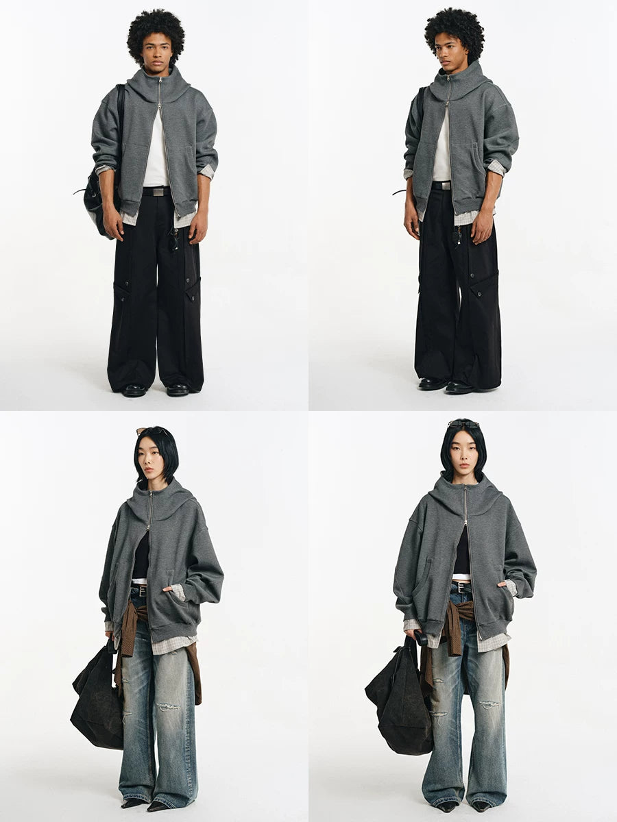 Detachable Plaid Layer Hoodie