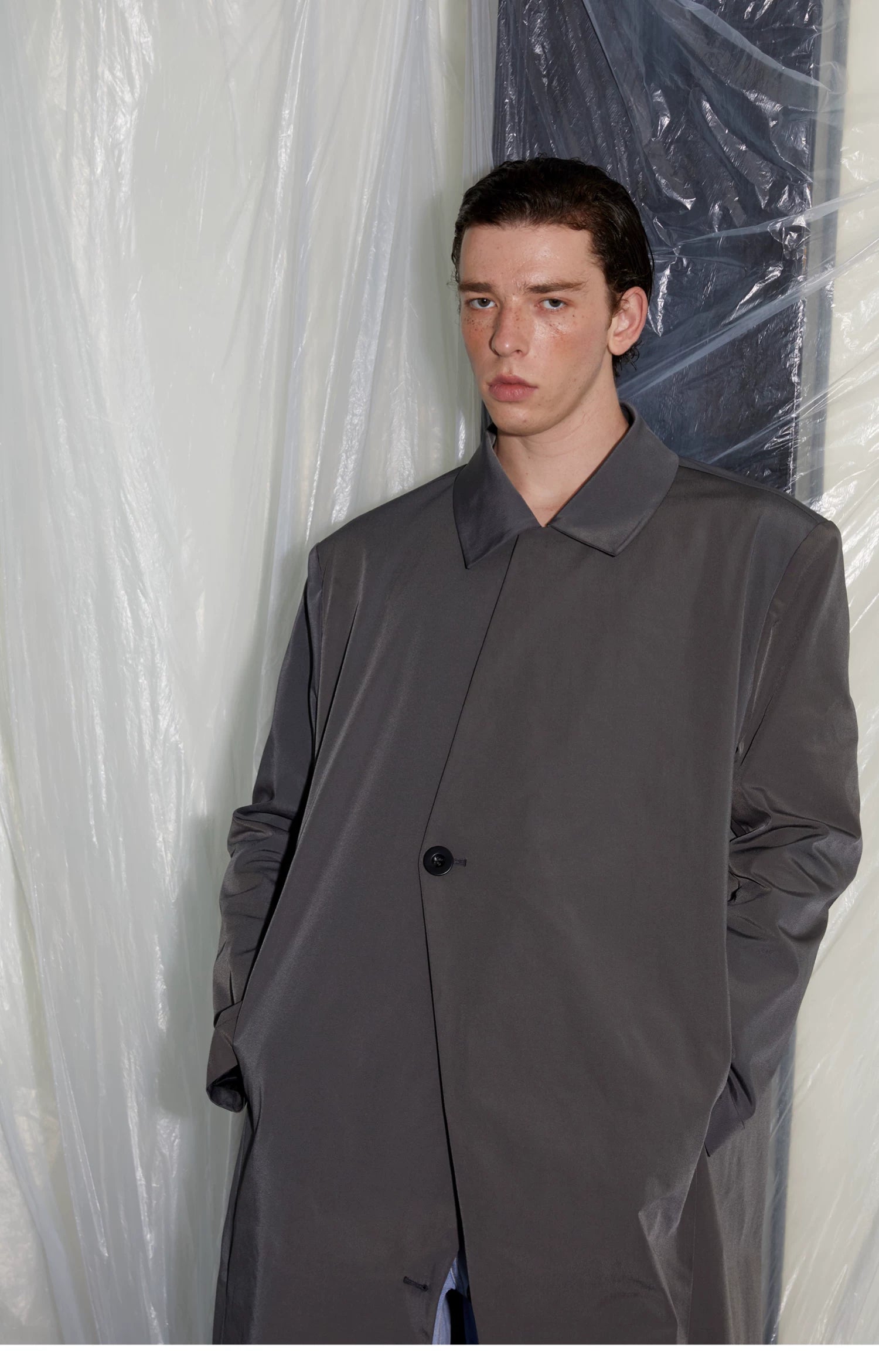 Single-Breasted Longline Mac Coat
