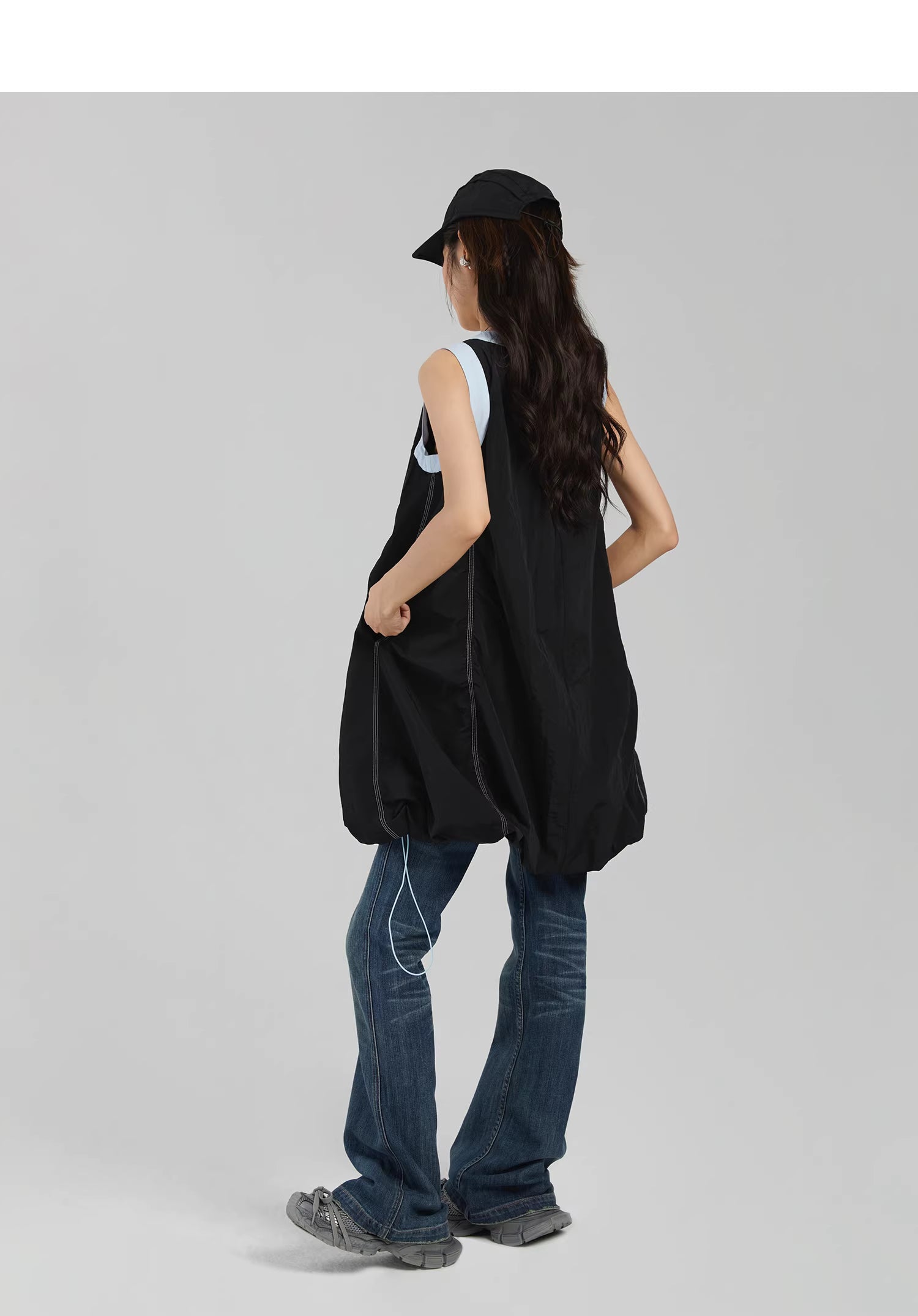 Technical Stitch Parachute Dress