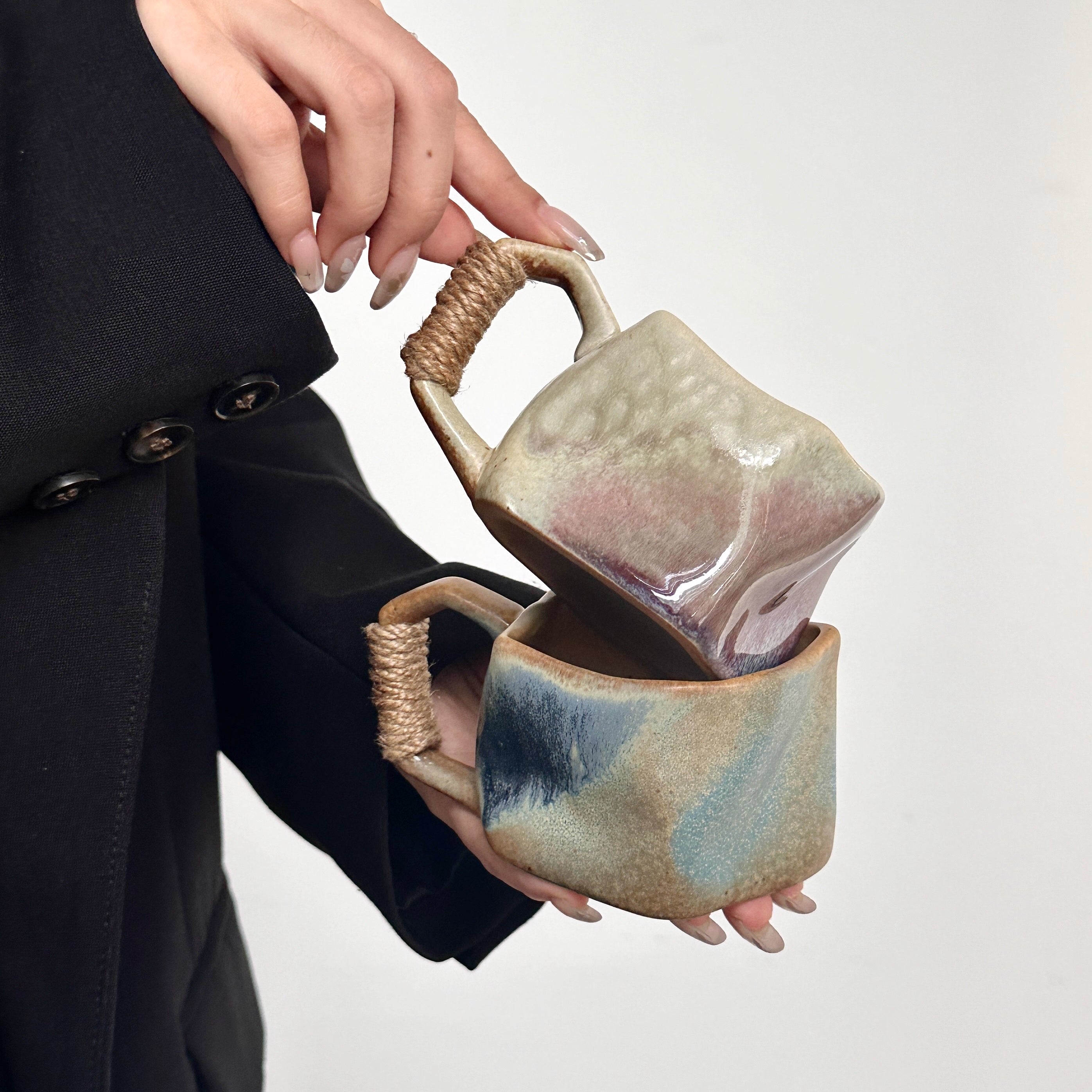 Sculptural Glazed Mug