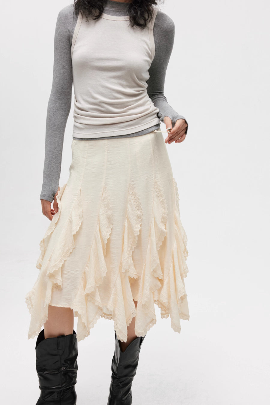 Asymmetric Fluid Flow Skirt