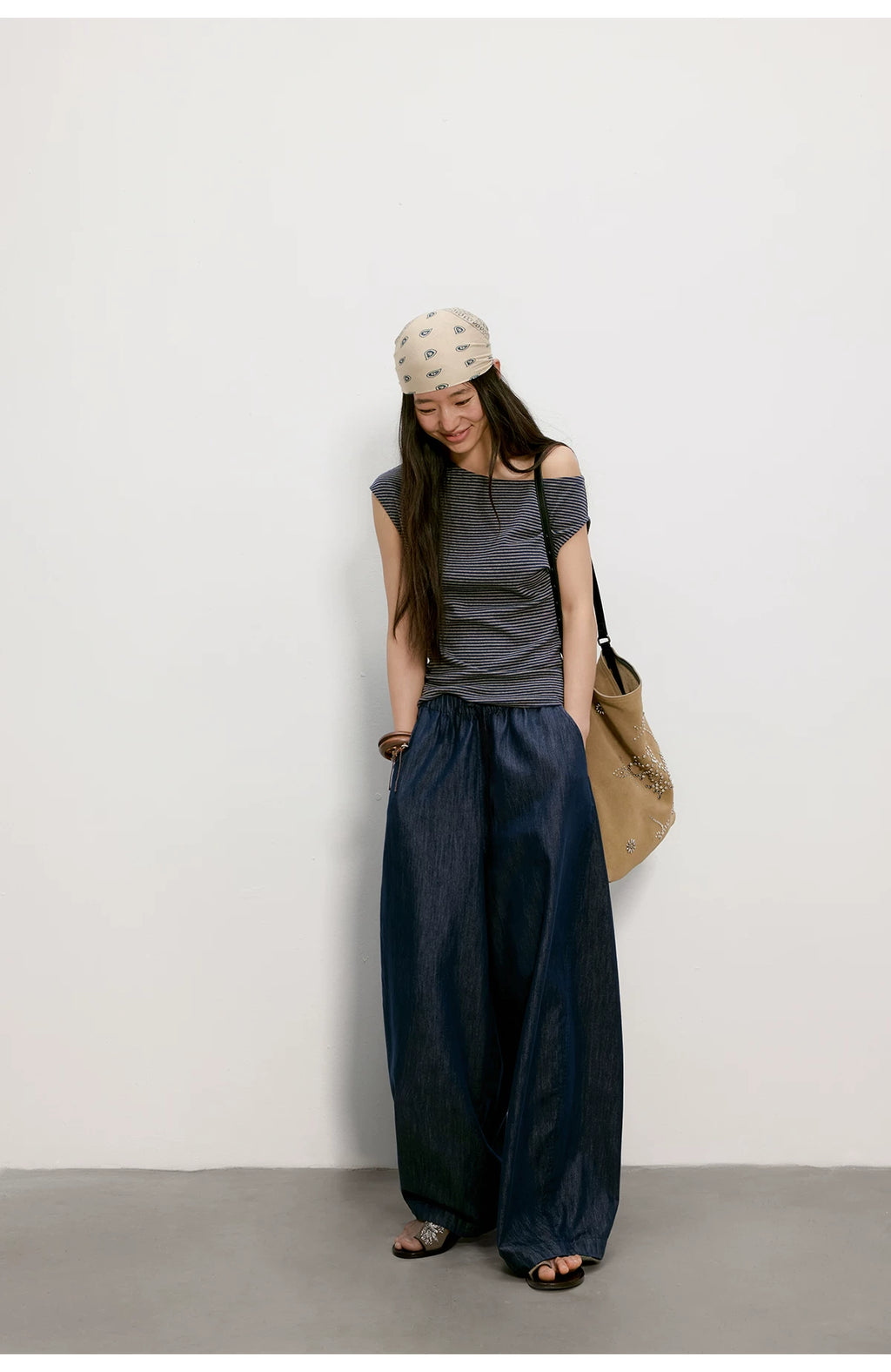 Cloud Barrel Denim Trousers