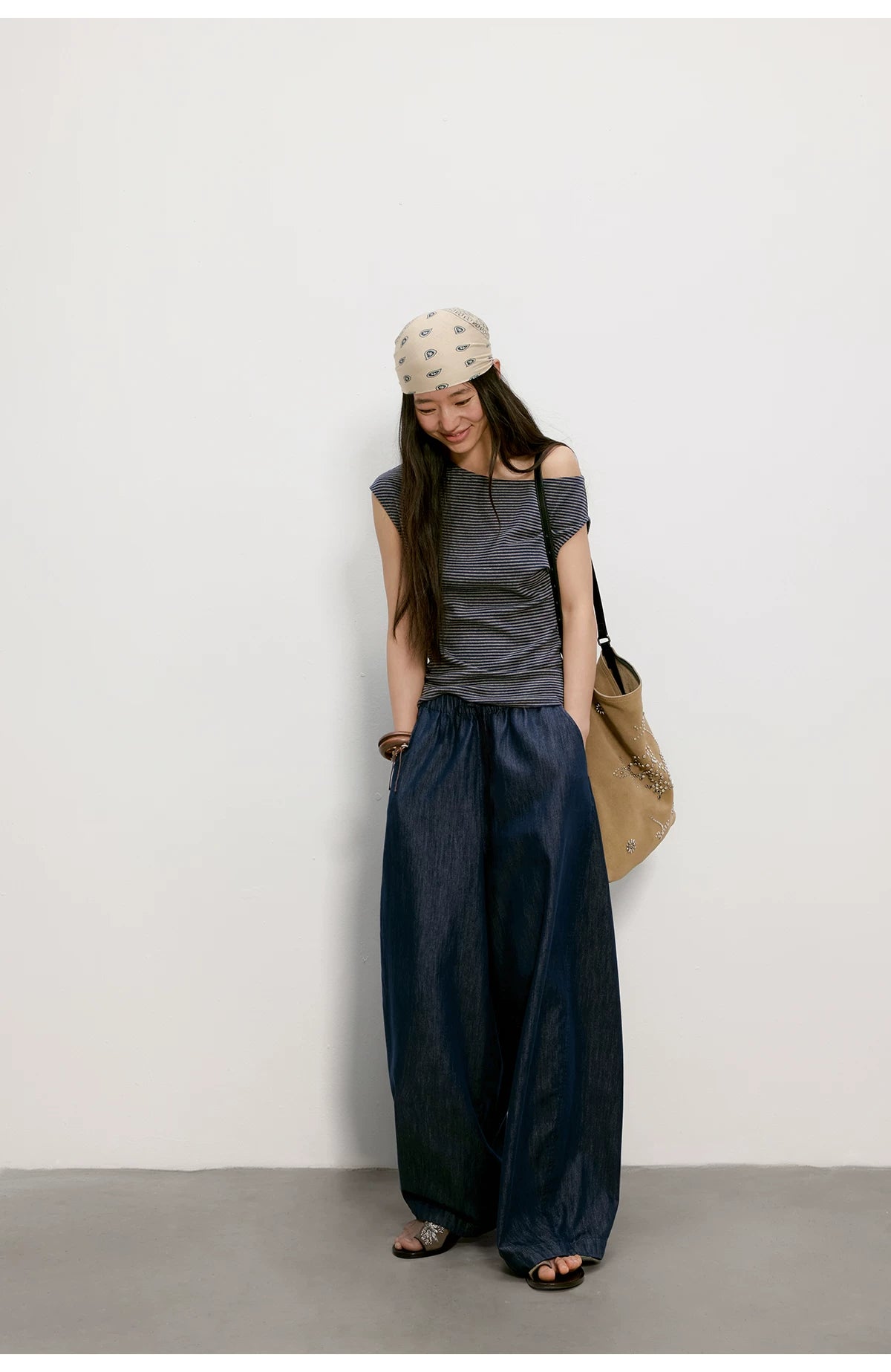 Cloud Barrel Denim Trousers