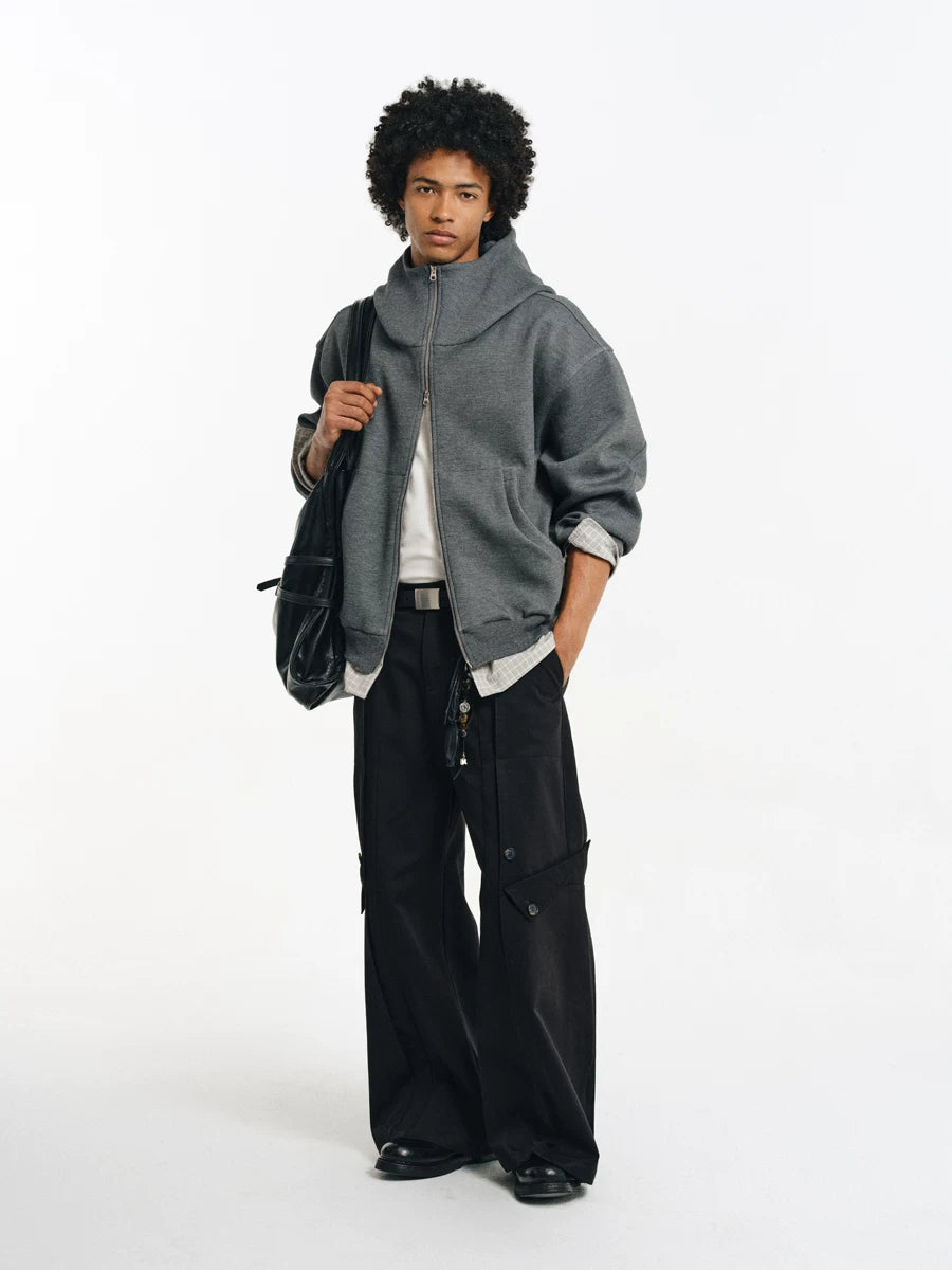 Detachable Plaid Layer Hoodie