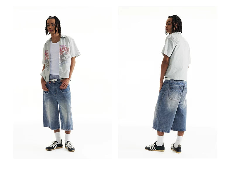 Off-Centre Wide-Leg Denim