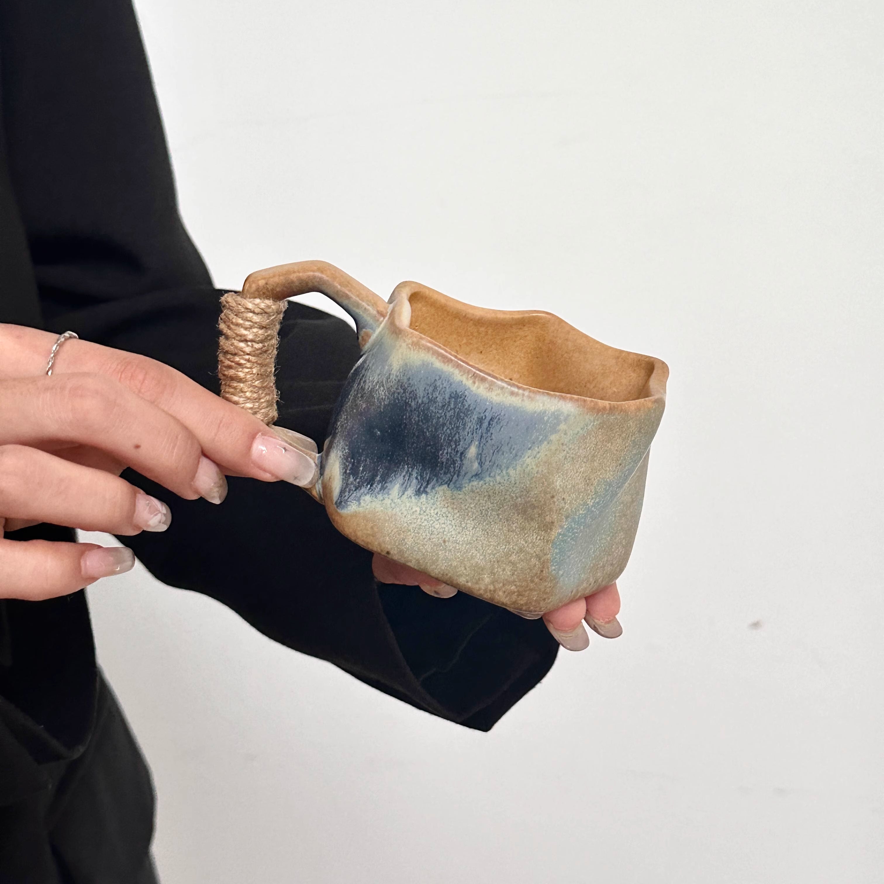 Sculptural Glazed Mug