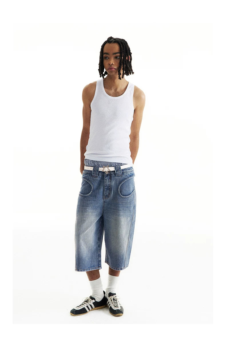 Off-Centre Wide-Leg Denim