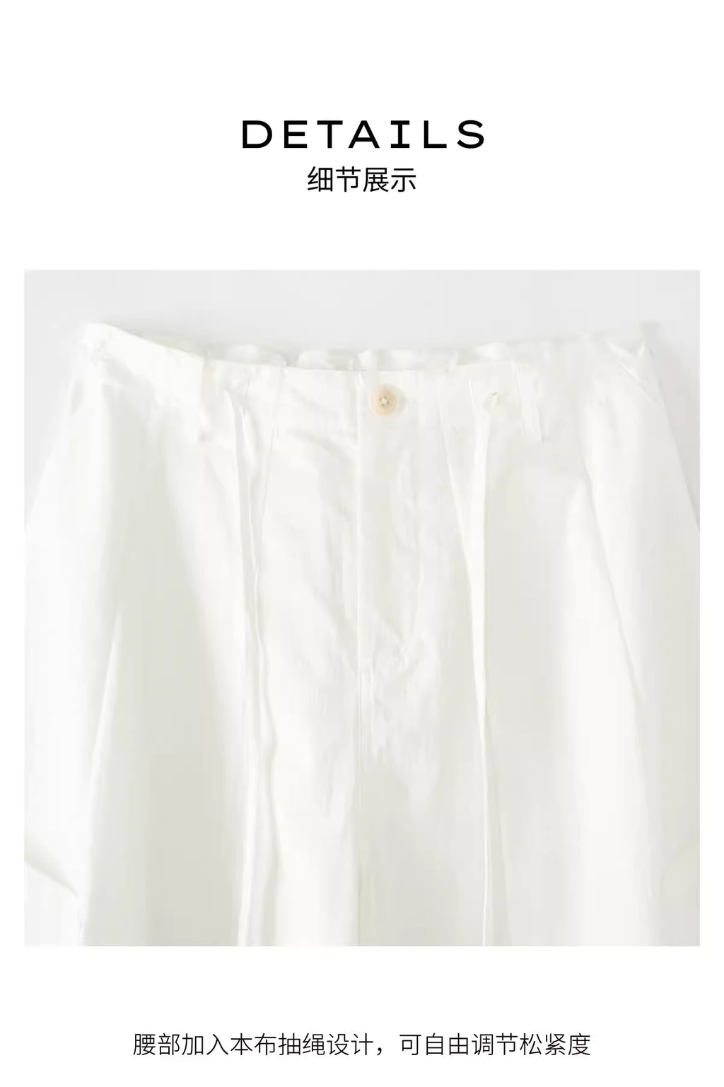 Crisp Slant Pocket Alabaster Trousers