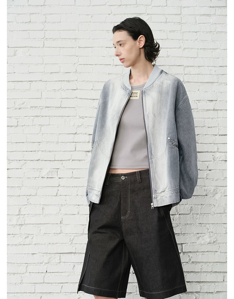 Concrete Gradient Bomber Jacket