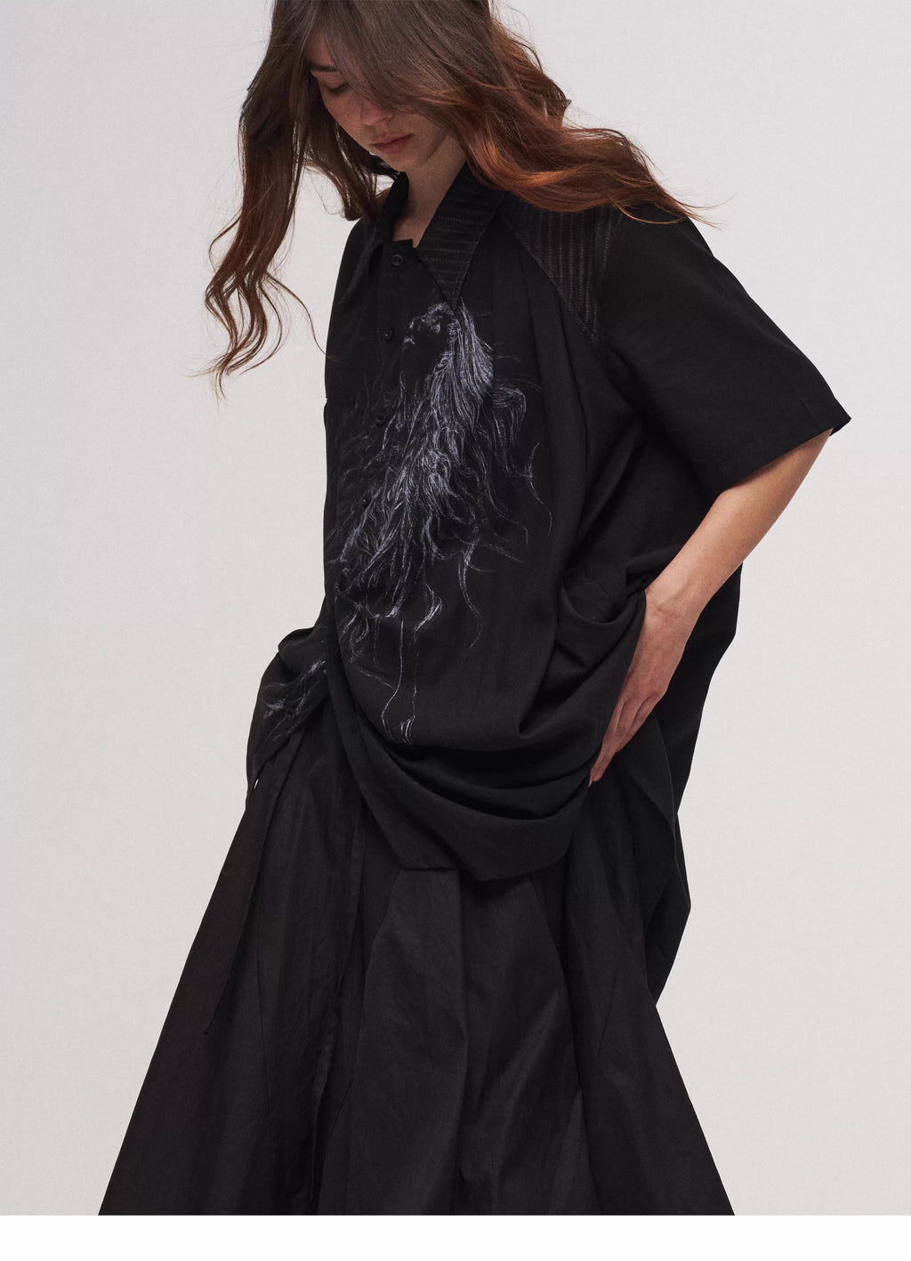 Tulip Skirt in Black Ink