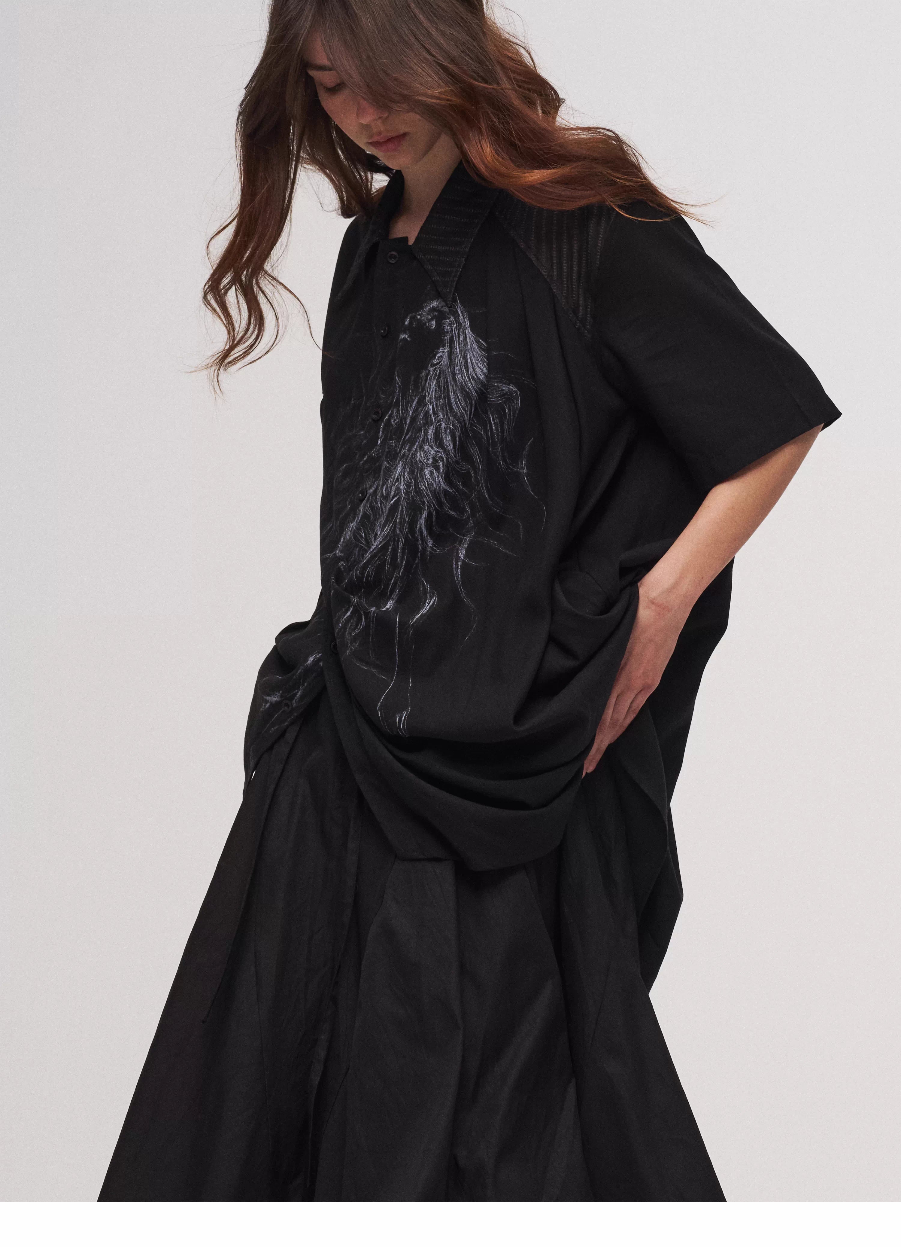 Tulip Skirt in Black Ink