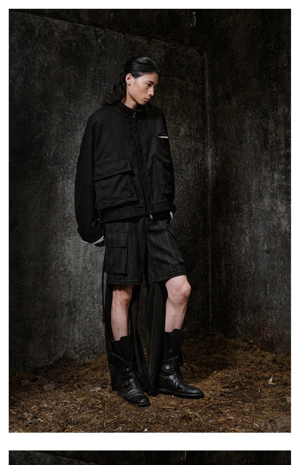 Blouson Jacket in Black Ink