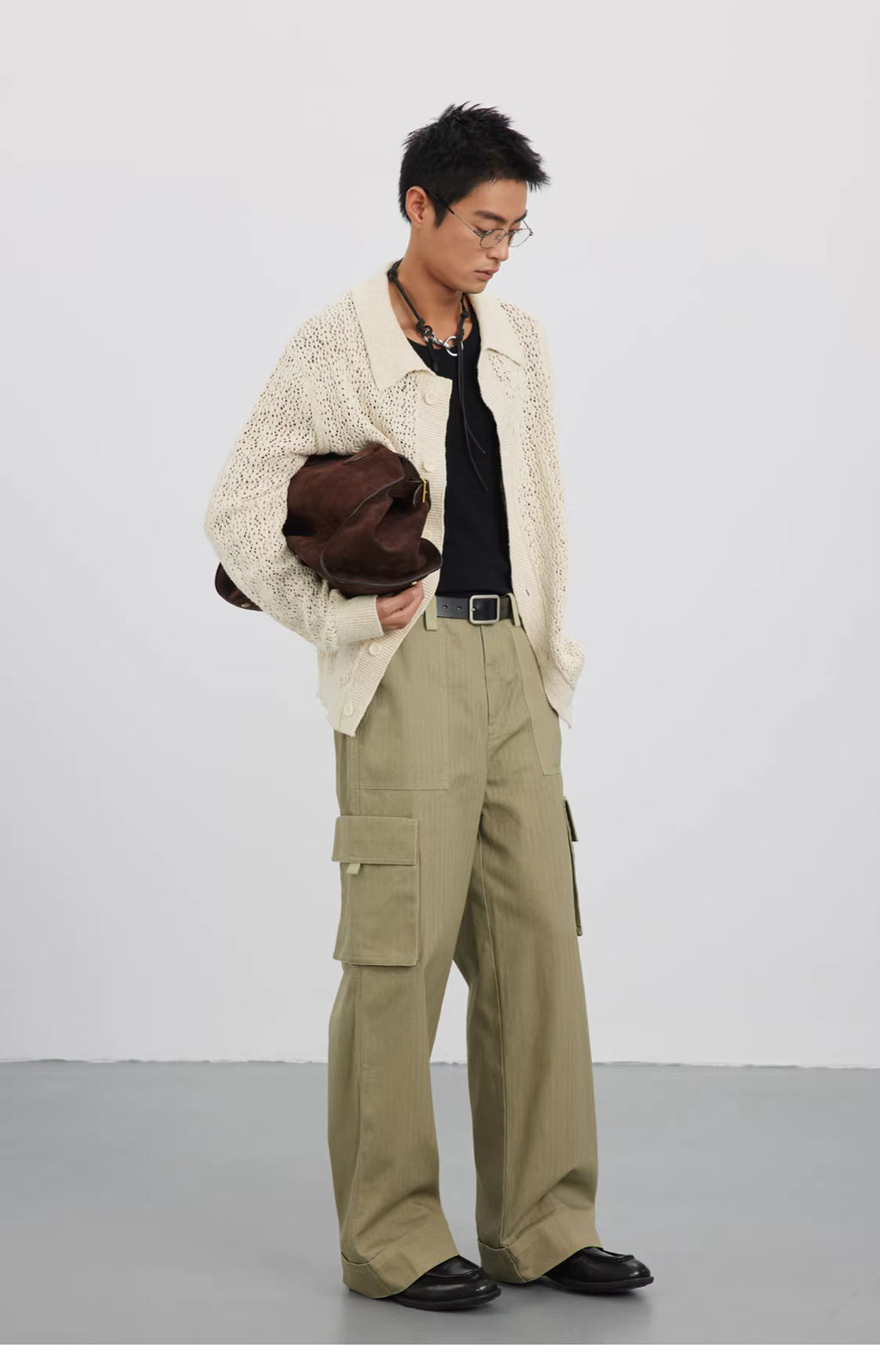 Raschel Matrix Knit Transitional Cardigan
