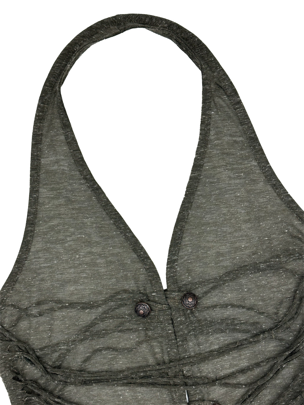 Ashen Ruche Halter Top