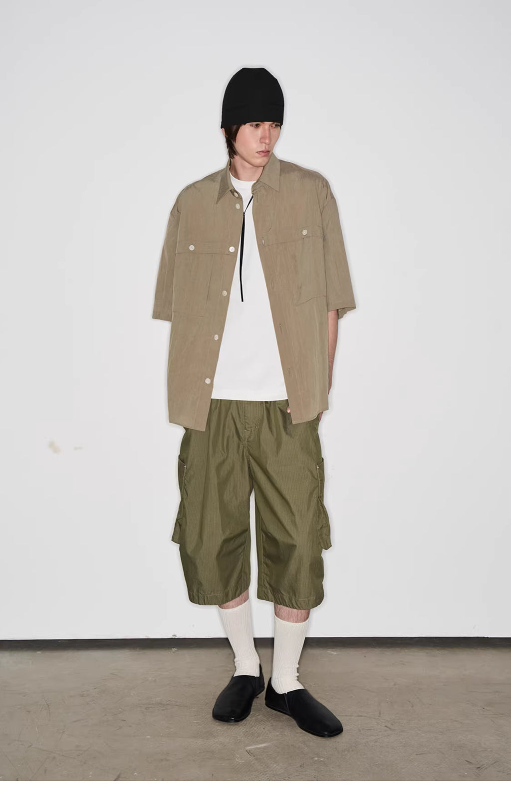 Fluid State Lapel Collar Button-Up Shirt