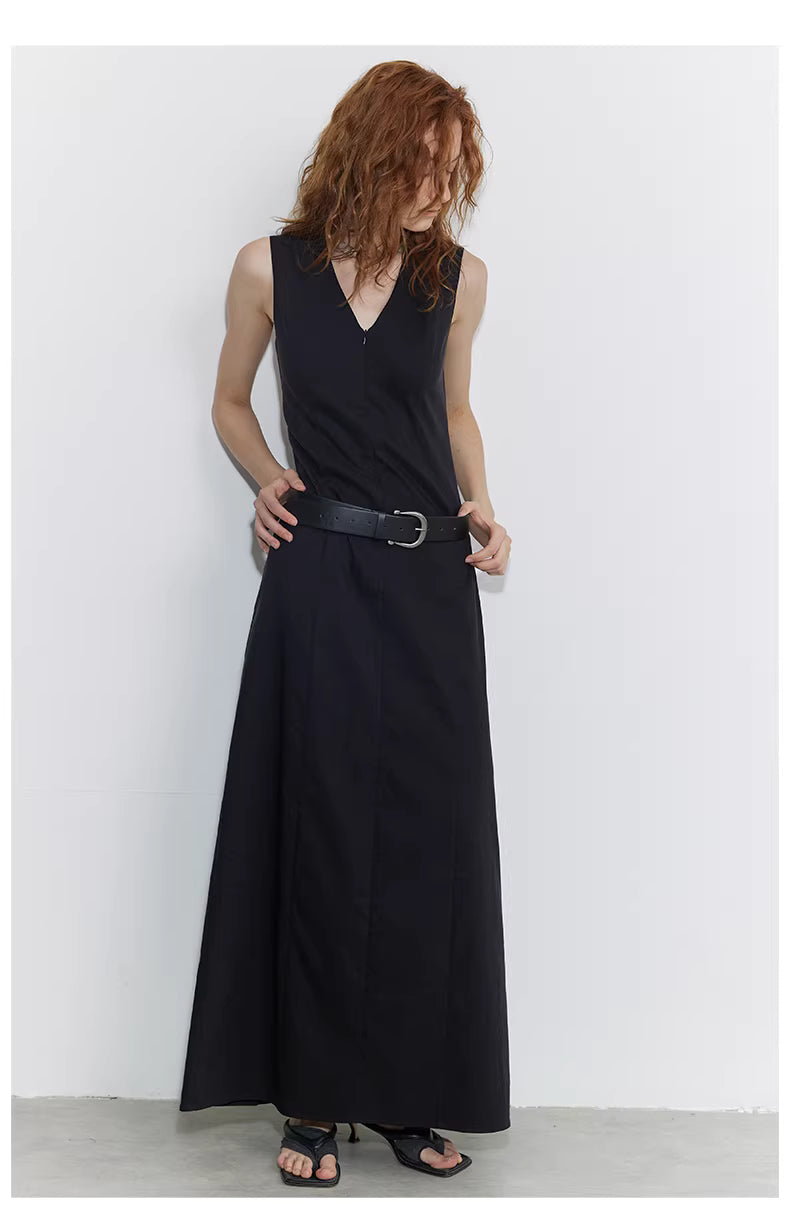 Regenerated Linen Column Dress