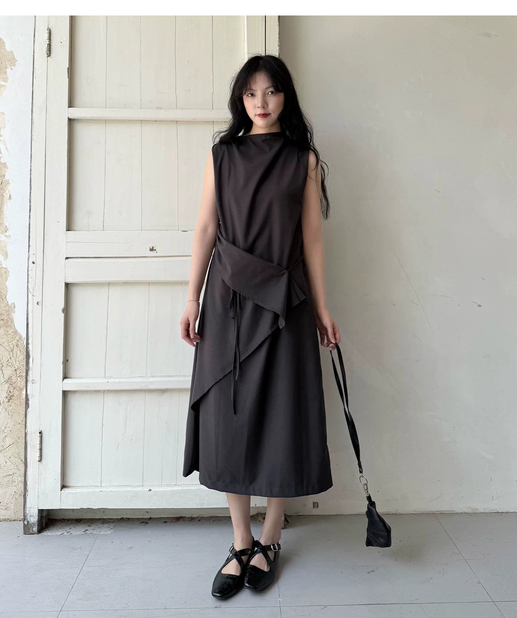 Foldline Wrap Dress
